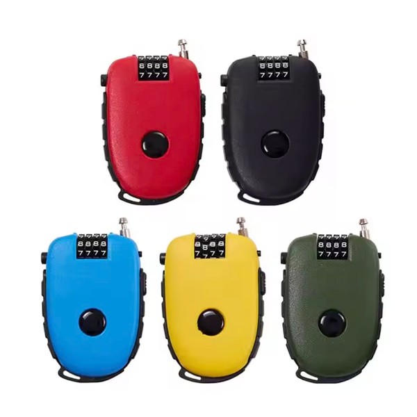 Ultra-Secure 4-Digit Combination Lock with 3 Feet Retractable Cable for