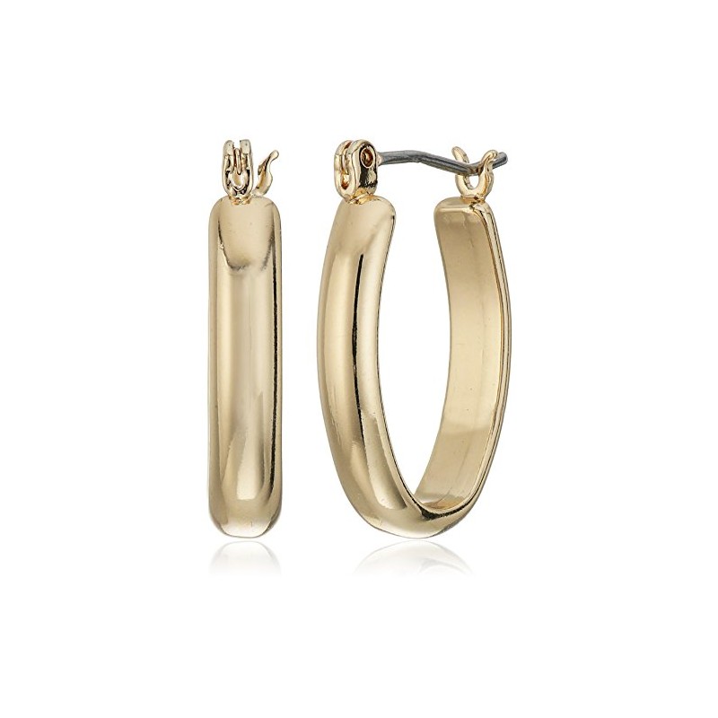 Napier "Classics" Gold-Tone Small Click It Hoop Earrings