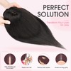 Real Human Hair Topper for Women Clip In Bangs Handmade
