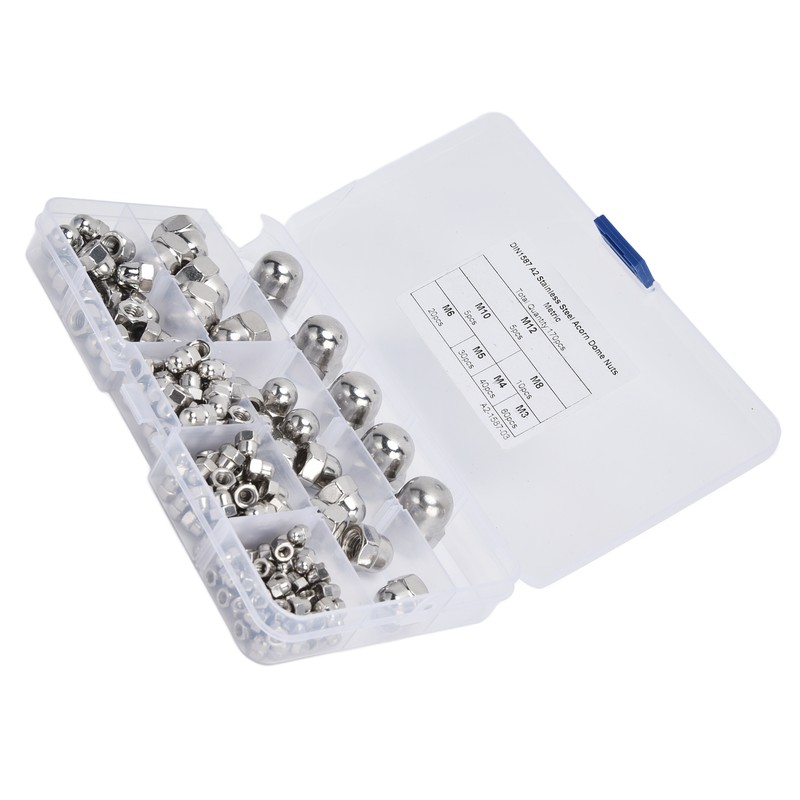 170Pcs Acorn Nuts Dome Head 304 Stainless Steel Caps Nut