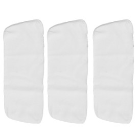 Unbleached Castor Oil Pack, 3pcs DE Velvet Fabric Wrap Reusable Castor Oil Pads for Heat Compress