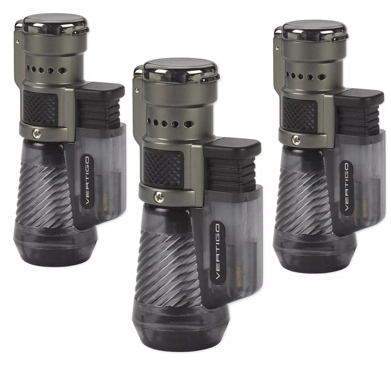 Vertigo Cyclone Triple Torch CIgar Lighter - 3 Pack -