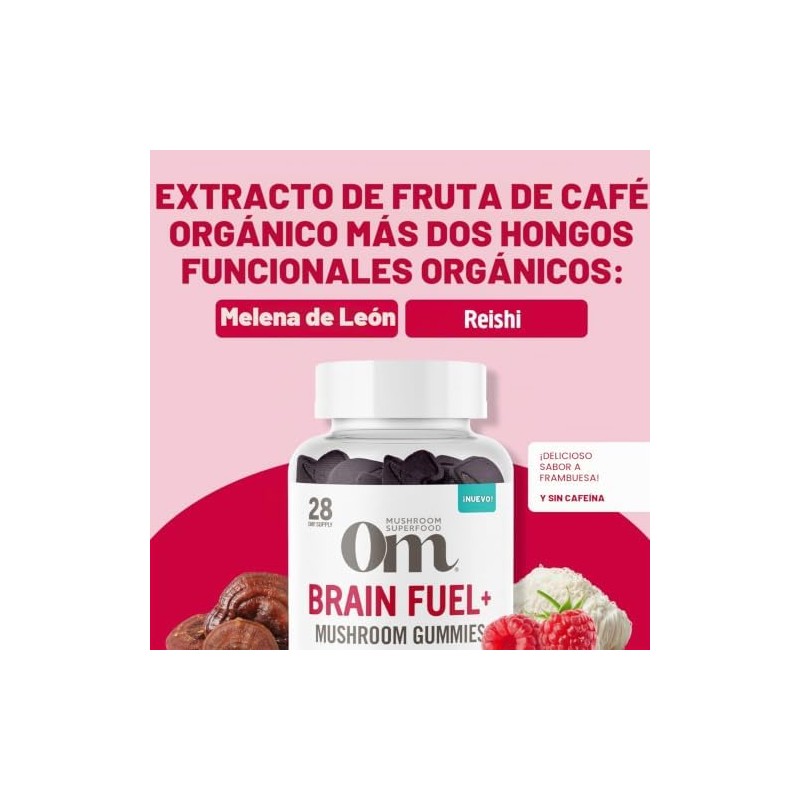 OM Superalimento Om Mushroom - Cerebro Fuel Gomitas- Apoyo Memory