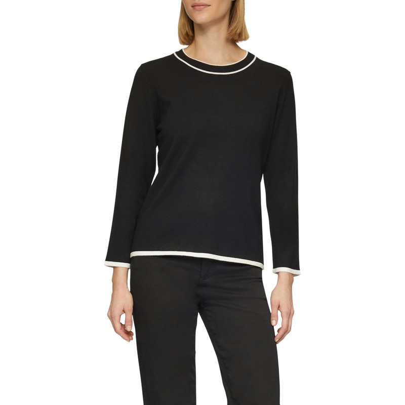 s.Oliver BLACK LABEL Women's Pullover with Contrast Ribbed Trim, 9999,