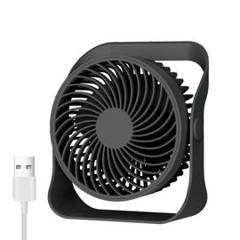 Rican Desk fans Rechargeable Portable Fan,Strong Wind Ultra Quiet Small Personal-Fan with 180° Tilt Folding and 4 Speeds Adjustable, USB-C Corded Powered Mini USB Fans for Office Desktop Bedroom