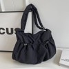 GOQUFOY Cute Black Tote Bag for Women,Crescent Nylon Crossbody Bags