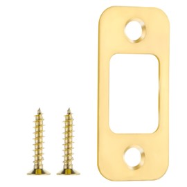 Deadbolt Strike Plate Backplate 1" x 2 1/4" Round Corner Round Corner Heavy Duty with 4 Screws