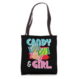 Cute Candy Girl Shirt Sweet Tooth Rainbow Cotton Candy Shirt Tote Bag