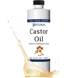 Zatural Castor Oil Naturally Grown 100% Pure Cold Pressed Castor Oil Hexane Free Hair Growth Eylash Serum and Eybrows or Body Wraps and Detox (16oz)