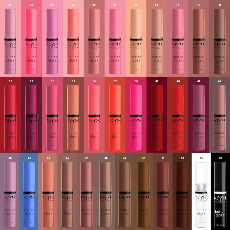 NYX PROFESSIONAL MAKEUP Butter Gloss - Brillo de labios antiadherente,