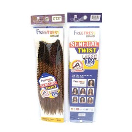 FreeTress Senegal Twist Large 12" Crochet Synthetic Braiding Hair (1)
