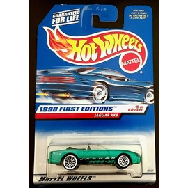 Hot Wheels - 1998 First Editions - Jaguar XK8 - #5 of 40 Cars - Green custom Paint - Collector #639 - Limited Edition - Collectible