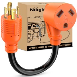 Nilight Nilight RV Generator Adapter Cord 30 Amp to 30Amp 4 Prong Pure Copper Heavy Duty Twist Lock Male Plug 10 Gauge Wire L14-30P to TT-30R 30M/30F for RVs Camper Caravan Van Trailer
