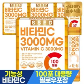 pure food [순수식품] [400포]비타민C 100% 3000mg 실속형 100포 x 4박스 / 건강기능식품 비타민씨 가루 분말
