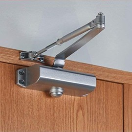 Door Closer, Heavy Duty Aluminum Commercial Automatic Door Closer Fire Rated Door Closing Hinge Two Independent Valves Control Tool for 45-65KG Door