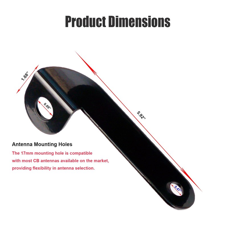 DarSeity F150 Tailgate CB Antenna Holder, Whip Flag Antenna Mounting