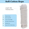tallkeey 10 Meters Soft Cotton Rope Cord, Thick Cotton Cord,