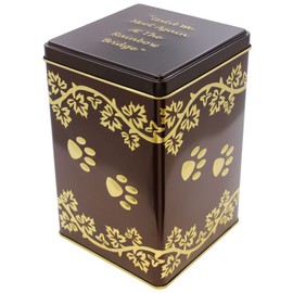 Extra Large Rainbow Bridge Paw Print Economy Pet Cremation Urn - 140 Cubic Inch Capacity for a Pet Weighing up to 120 Pounds - Pet Memorial Urn for Ashes