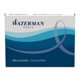 Waterman Fountain Pen Refills - Blue, 8 Cartridges (3-Pack)