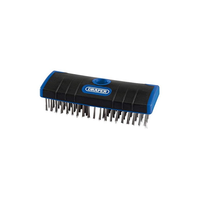 Draper 17189 Stainless Steel Bristle Scrub Brush , Blue