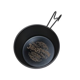 DUCKNOT Black Shera Cup, Stainless Steel, Open Fire, Black, Matte, Graduated, Deep, Shallow Type, Made in Japan (Field Athletic Logo/600ml)