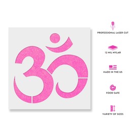 Om Symbol Stencil - Reusable Stencils for Painting - Mylar Stencil for Crafts and Decor