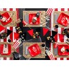 Mellilu Popcorn Bag Pirate Red Stripes 7 x 7 x