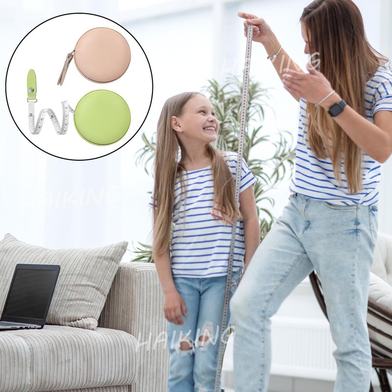 HAIKING Retractable Measuring Tape, 2 Pcs Soft Leather Tape Measure