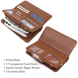 MKP COLLECTION Women Fashion Small Crossbody Shoulder Bag Cell Phone Zip Wallet Purse and Handbags Clutch Credit Card Holder with Chain Strap