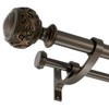 Double Curtain Rod, 1 inch Window Telescoping Drapery Double Rod