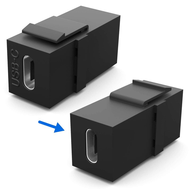 HB-DIGITAL Keystone Module with USB-C Socket, Multimedia Keystone for Patch