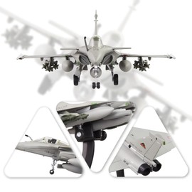 HANGOU 1/100 Dassault Rafale Model Fighter Jet Plane Model Alloy Diecast Model Aircraft for Gift or Collection Model