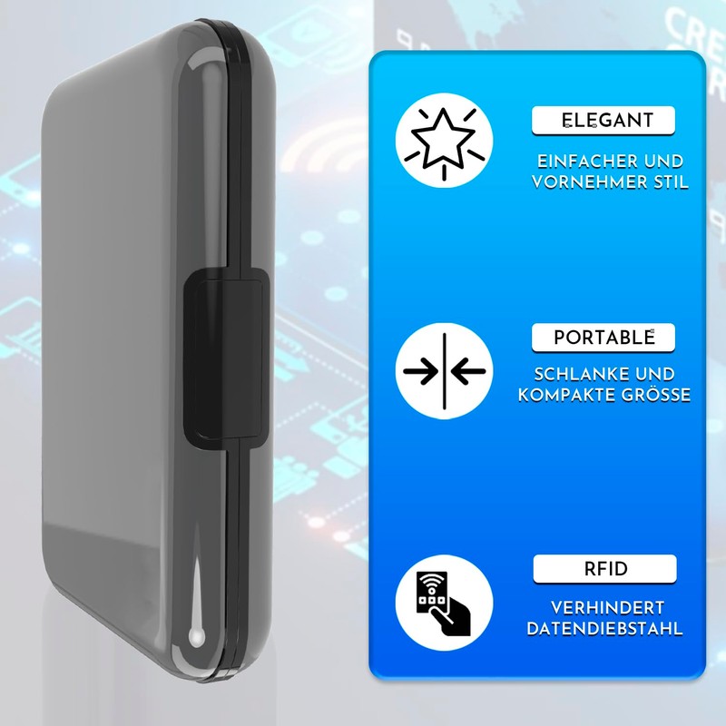 Card Holder for Men and Women, Pack of 2, Aluminium