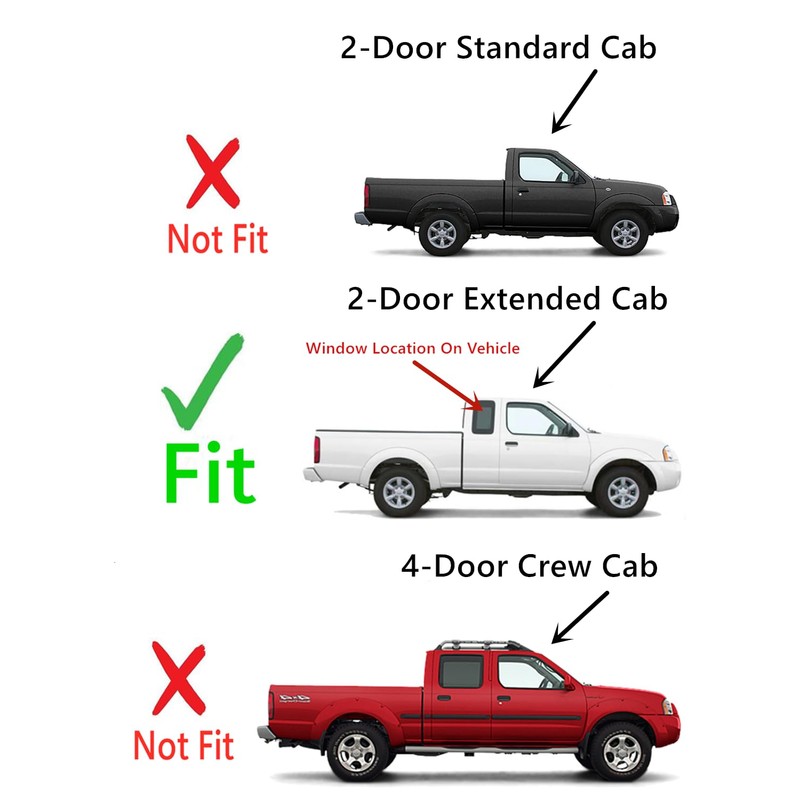 Passenger Right Side Quarter Glass Quarter Window Compatible with Nissan