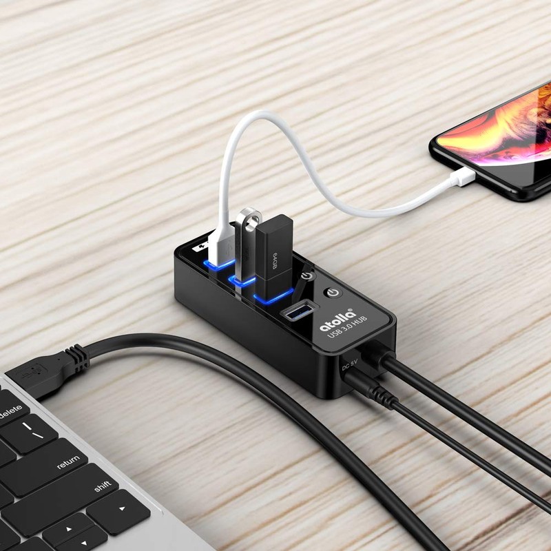 Atolla USB 3.0 Multiple 4 Ports USB Data Hub SuperSpeed