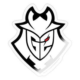 Spreadshirt G2 Esports Logo Black Lines Sticker, max. 4 x 4, 4 x 4, Transparent Glossy