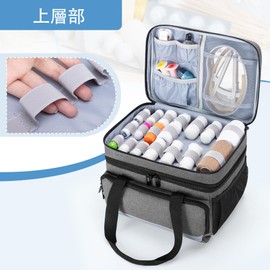 CURMIO メディカルバッグ 二層式 救急バッグ 救急箱 仕分けしやすい 薬収納 大容量 グレー