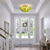 JERANDO Semi Flush Mount Ceiling Light, Modern Gold Ceiling Light