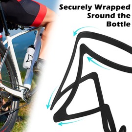 FIFTY-FIFTY Bike Water Bottle Holder, Aluminum Alloy Water Bottle Cage, Lightweight Bicycle Cup Holder Rack with Screws Tool, Universal Bicycle Drink Cage for MTB, Road Bike (Black)