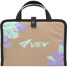 VIEW VA0308 BGLV Swimming Accessories, Pool Pouch, Can Be Hanged In Shower Room or Locker, Compact Type, Convenient for Traveling or Business Trips, Lavender Leaf