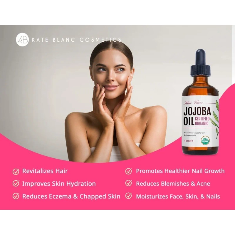 Aceite Jojoba Orgánico Prensado En Frío Sin Refinar 120ml