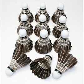 Improve Motion Vision!! Practice Badminton Shuttle Black Feather Set of 12 (1 Dozen) Black Feather
