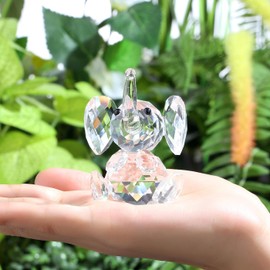 AWARDSEN Crystal Elephant Ornament Elephant Gifts for Women Crystal Ornaments Elephant Statue Glass Animals Cute Decor Crystal Gifts