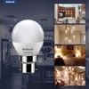 5X B22 BC Golf LED Bulbs 7W Cool White Daylight