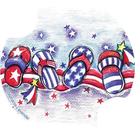 Thirstystone Americana Flip Flop Car Cup Holder Coaster, 2-Pack