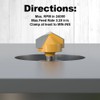 FivePears V Groove Router Bit 120 Degree 1/4 inch Shank,