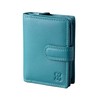 Lakeland Leather Ladies Small Leather Tab Purse in Teal Green