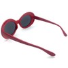 Grunge Round Sunglasses, Oval Large, Big Frame, red