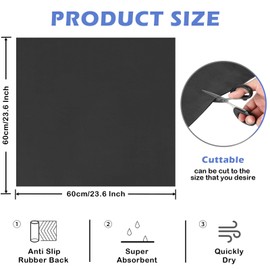 Washing Machine Cover 60 x 60 cm, Universal Washing Machine Cover, Non-Slip Washing Machine Cover, Non-Slip Washing Machine Mat, Dust Cover for Washing Machine, Dryer, Lid Protector