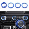 CHQLPBF Knobs Ring Covers Compatible with 2018-2021 Jeep Wrangler JL